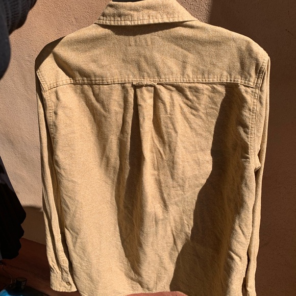 Casual Tan Button-Down Shirt for Men - Picture 3 of 5